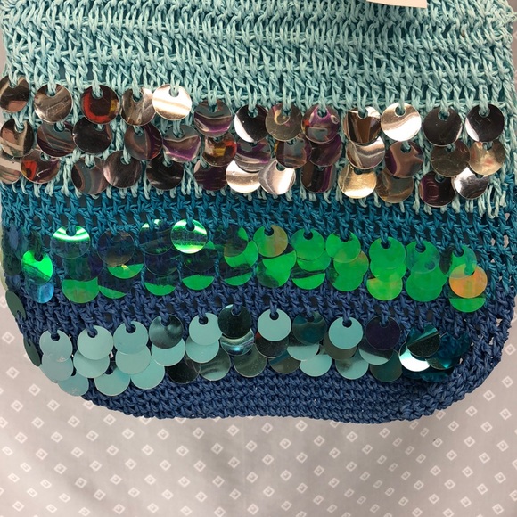 GaBaangs Macrame Sequin Hoop Bag Purse - Picture 2 of 5